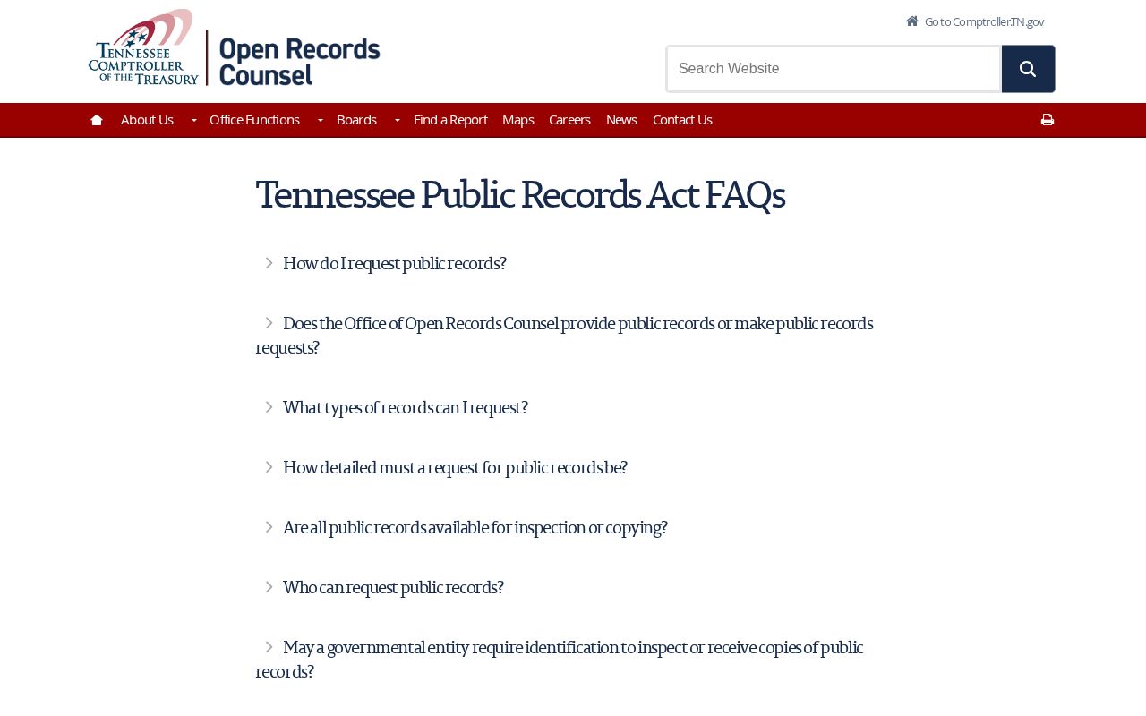 Tennessee public access guidance for photographs and electronic records
